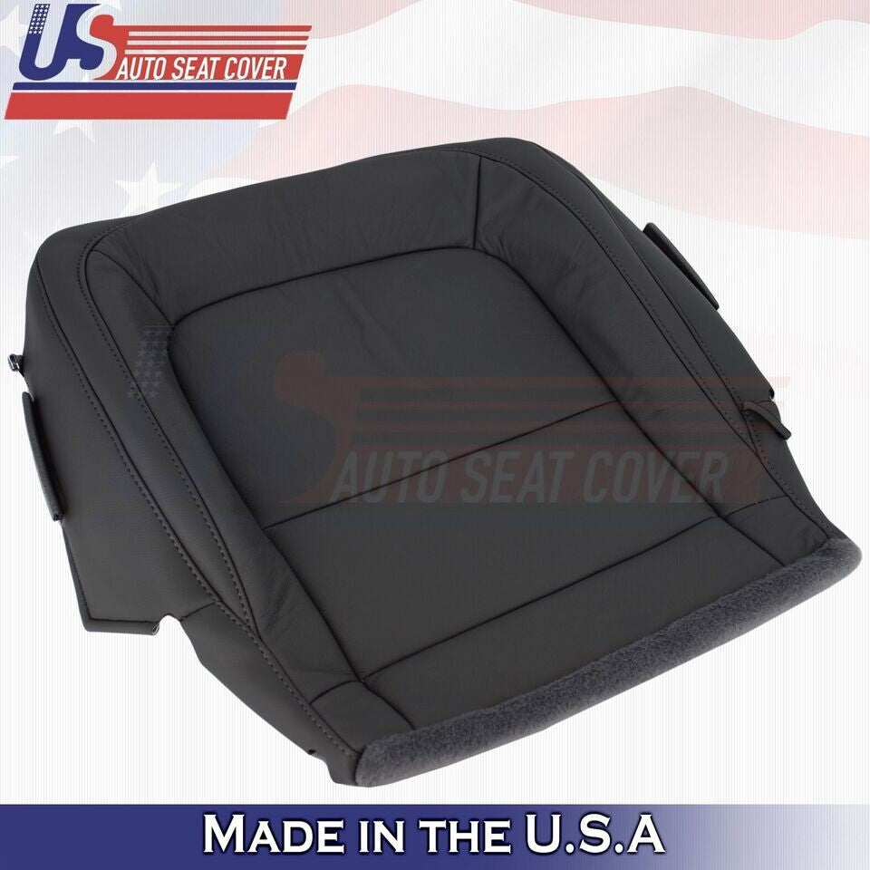 2015 to 2022 Fits Chevy Colorado Driver & Passenger Bottoms Leather Cover Black